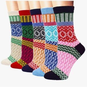 5 pairs Wool Blend Socks